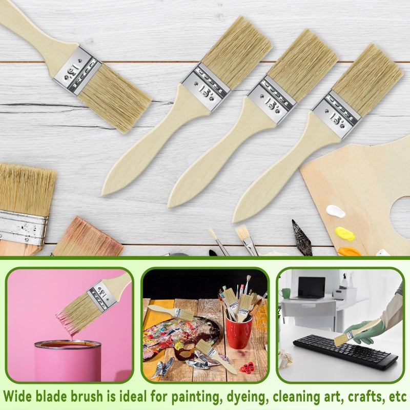 UPlama Paint and Chip Paint Brushes for Paint, Stains, Varnishes, Watercolor, Wood, Wall, Furniture-Brush Cleaner (48, 1.5 inch) - Image 4